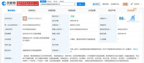 成都高投成立集成電路新公司，注冊(cè)資本8000萬，專注信息系統(tǒng)集成服務(wù)